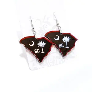 Crescent moon and tree earrings design