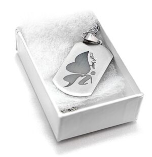 Butterfly Personalized Dog Tag Necklace